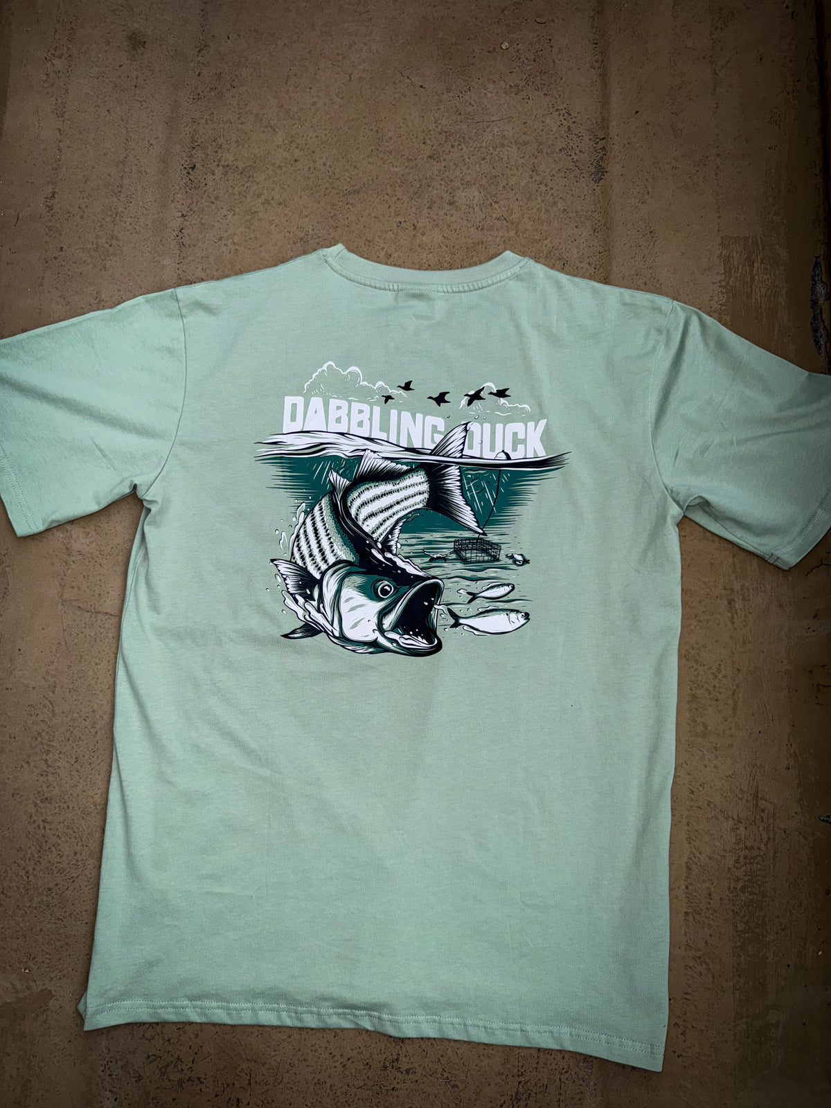 Striped Bass Pocket Tee (Green )
