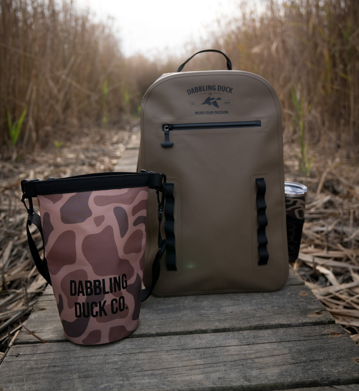 Dabling Plat Dry Backpack + Dry Shell Pouch - Dabbling Duck Co.